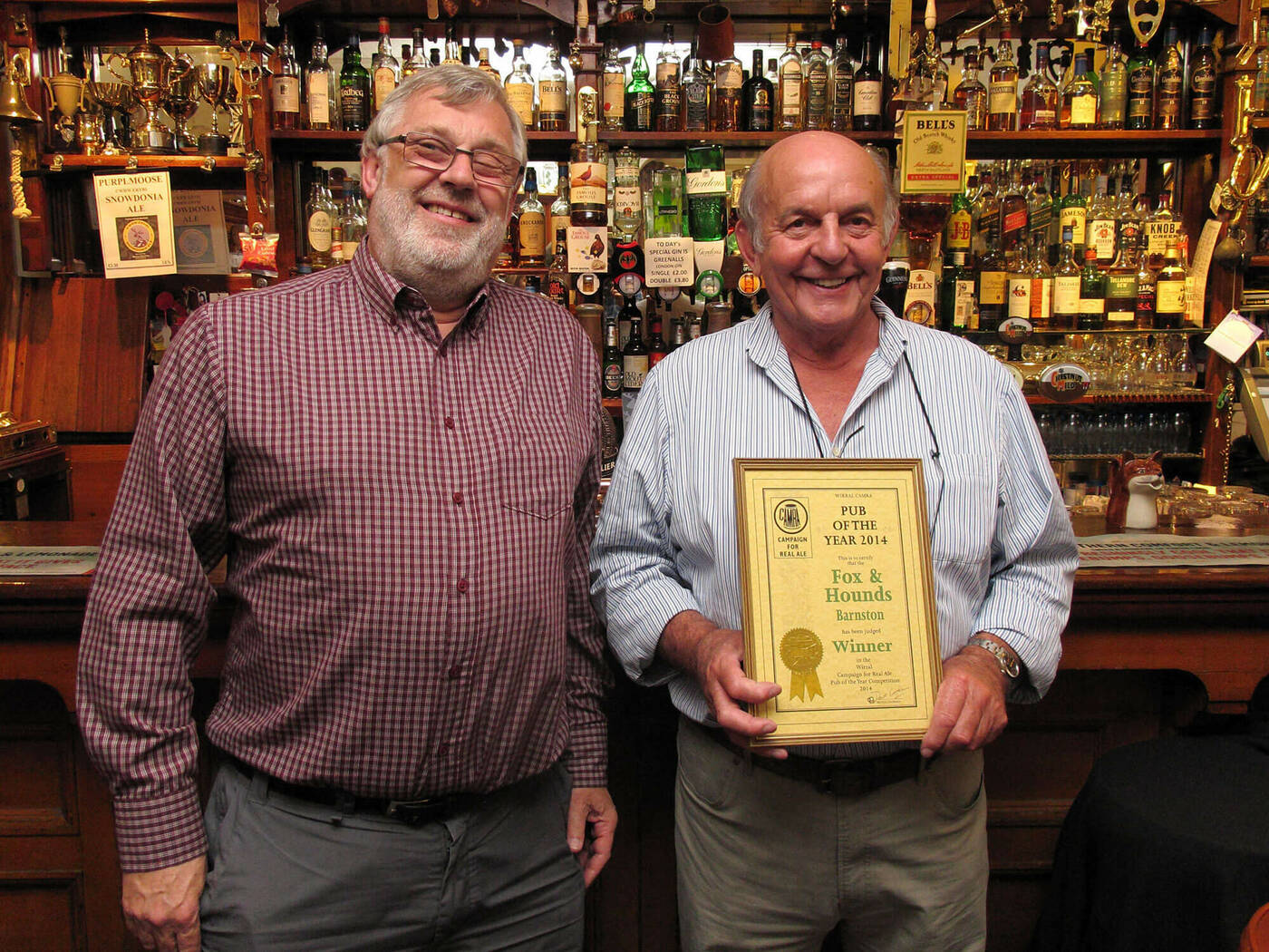 CAMRA pub of the year 2014 SMLWE Bcpr